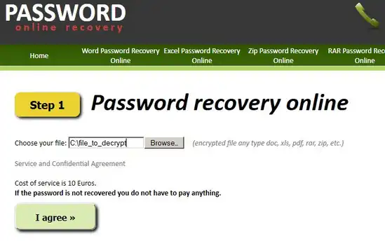 zip password recovery online