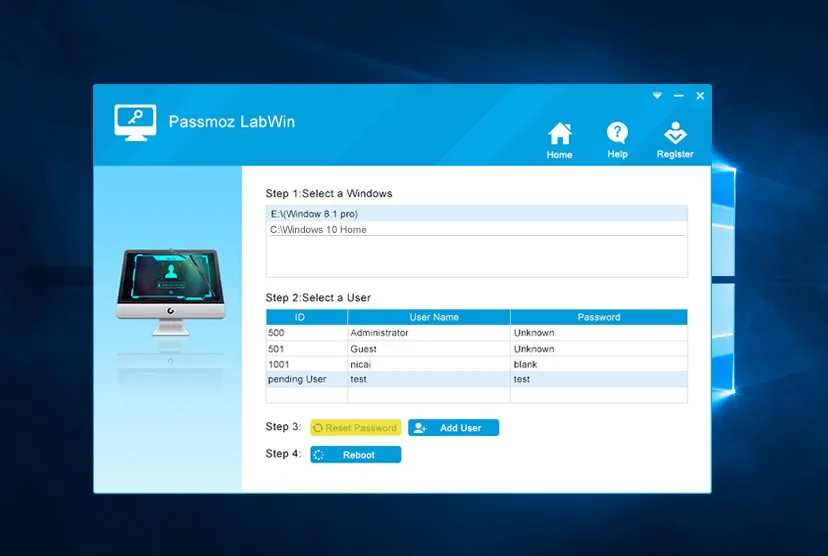 Nt password. Reset Windows password. Windows 7 reset password Live CD. PASSMOZ livewin. Registration steps.