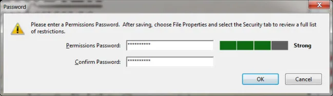 Add Restrict Editing Password to PDF in Adobe Acrobat Pro