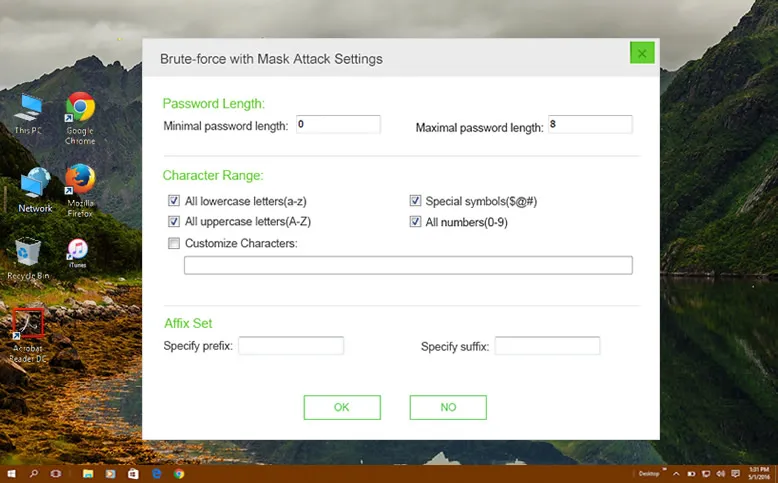 Password Recover Setting