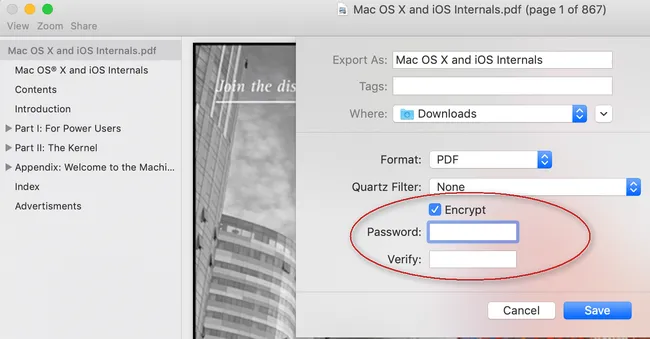 Password Protect PDF on Mac