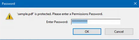 PDF Permission Password