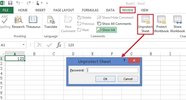Unprotect Excel Worksheet