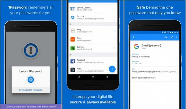1password android password manager