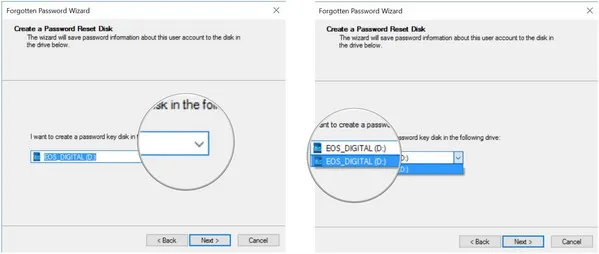 Create Password Reset Disk Windows 10