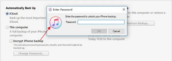 Unlock iTunes Backup File