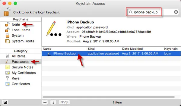 keychain on mac