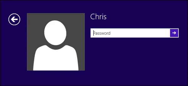 Windows 8 change user login