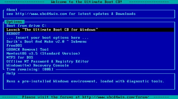 Ultimate Boot CD Password Recovery