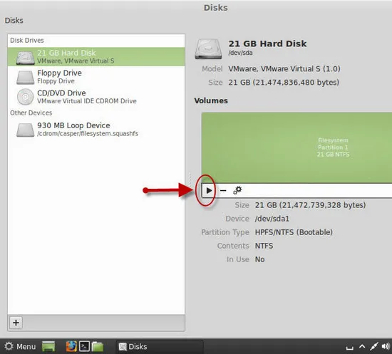 Linux Mint Mount Disk