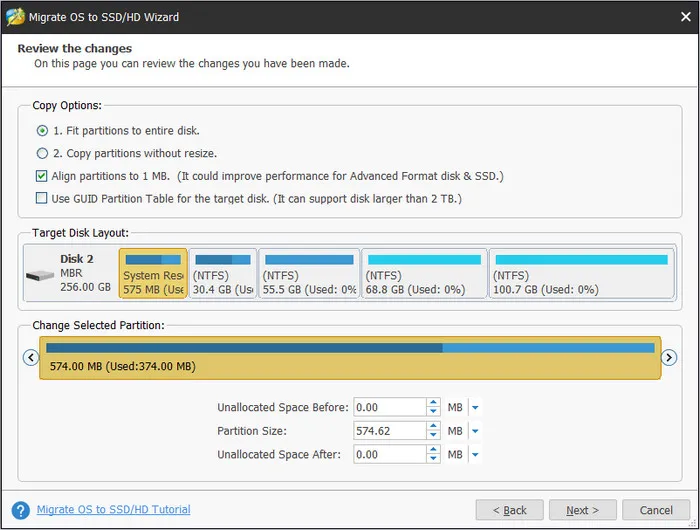 Migrate win sales 10 to ssd
