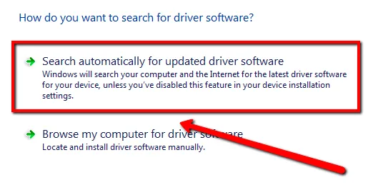 search driver automatically windows 10